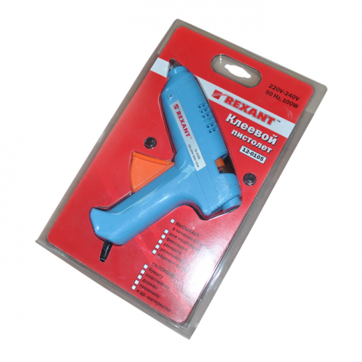 Пистолет клеевой 100 Вт большой (в блистере) REXANT Купить Пистолет клеевой 100 Вт большой (в блистере) REXANT в