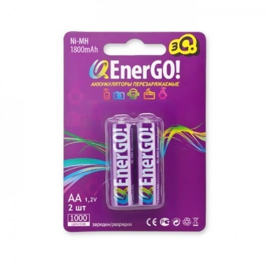 QEnerGO! RB NiMh 2 x AA 1800 mAh Купить QEnerGO! RB NiMh 2 x AA 1800 mAh в