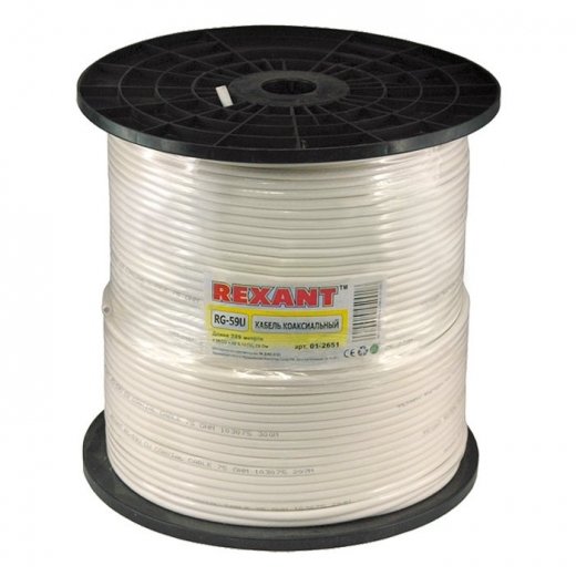 Rexant RG-59U+CU 75 Ом (305м) Купить Rexant RG-59U+CU 75 Ом (305м) в