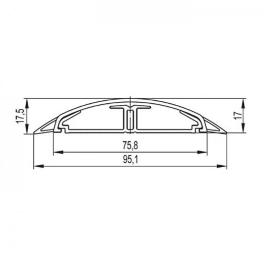 Кабель-канал 75x17 напольный CSP-F Купить Кабель-канал 75x17 напольный CSP-F в