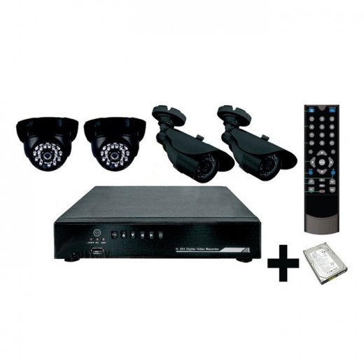 REXANT комплект видеонабдюдения 2 внутренние камеры 2 наружные камеры (с жестким диском) Купить REXANT комплект видеонабдюдения 2 внутренние камеры 2 наружные камеры (с жестким диском) в