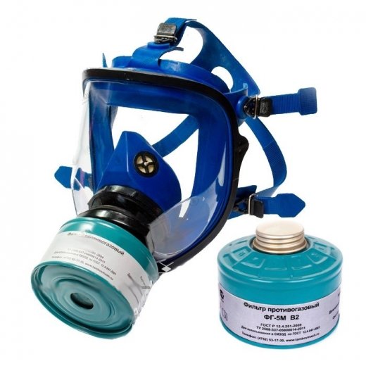 Противогаз ППФ-5М с фильтром ФГ-5М марки B2 маска МАГ Купить Противогаз ППФ-5М с фильтром ФГ-5М марки B2 маска МАГ в