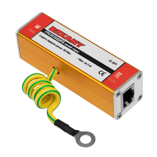 Грозозащита витой пары RJ45 разъем REXANT 05-3079 Купить Грозозащита витой пары RJ45 разъем REXANT 05-3079 в