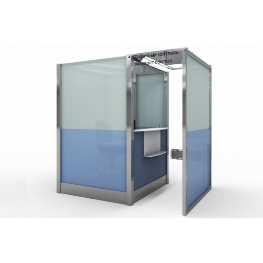 Купить Кабины паспортного контроля с каркасом из нержавеющей стали в 