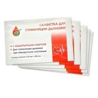 Купить Шоубокс — салфетка с нашатырным спиртом для стимуляции дыхания при обморочном состоянии 130мм х 180мм в 