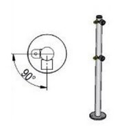 Купить Praktika Стойка ограждения с 2-мя полупетлями L-образная в Москве с доставкой по всей России