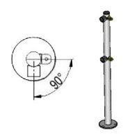 Купить Praktika Стойка ограждения с 2-мя полупетлями Г-образная в 