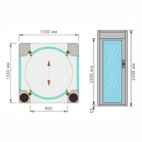 Шлюзовая кабина Блокпост КБ-900 (RAL 7038)