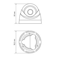 Купольная мультиформатная видеокамера Praxis PP-7111MHD 2.8