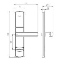 Электронный замок Bonwin BW823SC-G