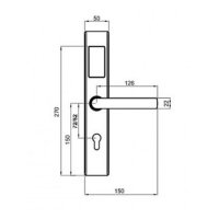 Электронный замок AYT 929-8-DMFI врезной механизм