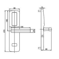 Электронный замок AYT 029SL-5-DI
