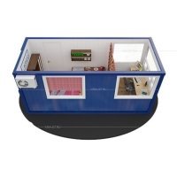 Пост охраны с ночёвкой из сэндвич панелей Краус 6.00х2.45м