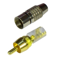 Tantos разьем TS RCA штекер под винт, металл