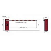 Шлагбаум автоматический скоростной Миг-4 с круглой стрелой 4 метра