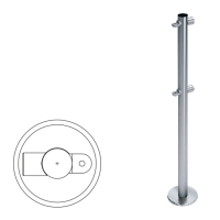 Купить Praktika Стойка ограждения с 2-мя полупетлями I-образная в 