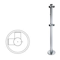 Купить Praktika Стойка ограждения c отверстием под фиксатор L- образная (2муфты слева) в Москве с доставкой по всей России