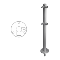 Купить Praktika Стойка ограждения L-образная съемная с 2-мя полупетлями слева в 