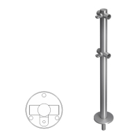Купить Praktika Стойка ограждения Т-образная съемная с 2-мя полупетлями в 