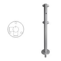 Купить Praktika Стойка ограждения L-образная съемная с отверстием под фиксатор, 2 муфты слева в 