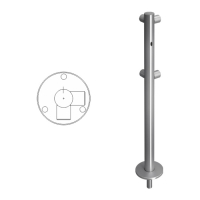 Купить Praktika Стойка ограждения L-образная съемная с отверстием под фиксатор, 2 муфты справа в 