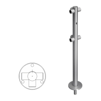 Купить Praktika Стойка ограждения Т-образная съемная с отверстием под фиксатор в 