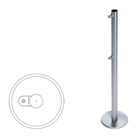 Купить Praktika Стойка ограждения односторонняя передвижная с 2-мя полупетлями в 