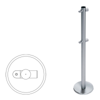 Купить Praktika Стойка ограждения i-образная передвижная с 2-мя полупетлями в 