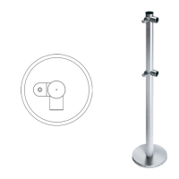 Купить Praktika Стойка ограждения L-образная передвижная с 2-мя полупетлями справа в 