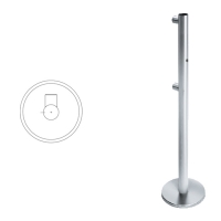 Купить Praktika Стойка ограждения односторонняя передвижная с отверстием под фиксатор, слева в 