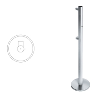 Купить Praktika Стойка ограждения односторонняя передвижная с отверстием под фиксатор, справа в 