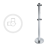 Купить Praktika Стойка ограждения L-образная передвижная с отверстием под фиксатор слева в 