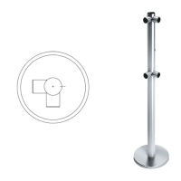 Купить Praktika Стойка ограждения L-образная передвижная с отверстием под фиксатор справа в 