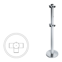 Купить Praktika Стойка ограждения Т-образная передвижная с отверстием под фиксатор в 