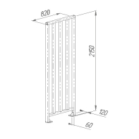 Praktika Ограждение полноростовое 820 нерж.