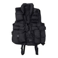 Купить Жилет тактический с кожей черный в 