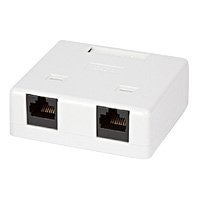 Купить Розетка RJ-45 двойная, категория 5е, белая в 
