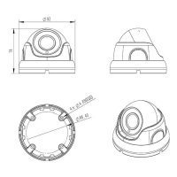 Купольная IP камера CMD IP5-WD2.8IR