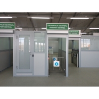 Кабина паспортного контроля с каркасом из алюминиевого профиля