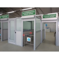 Кабина паспортного контроля с каркасом из алюминиевого профиля