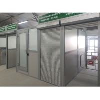 Кабина паспортного контроля с каркасом из алюминиевого профиля