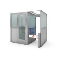 Кабина паспортного контроля с каркасом из алюминиевого профиля